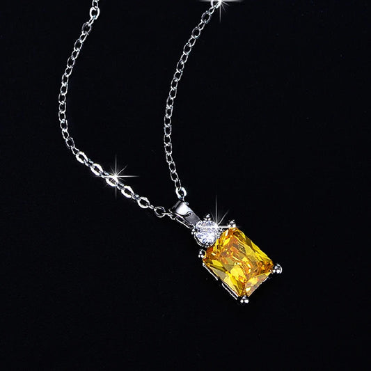 Citrine Silver Pendant