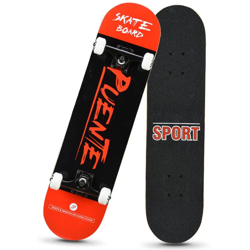 Adult & Kids Skateboard – ABEC-9 Bearings, Magnesium Alloy, Silent Wheels