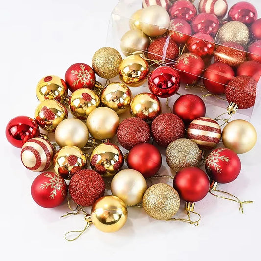 50Pcs/box Christmas Balls Christmas Tree Ornaments Ball Xmas Hanging Tree Pendants Home Decor