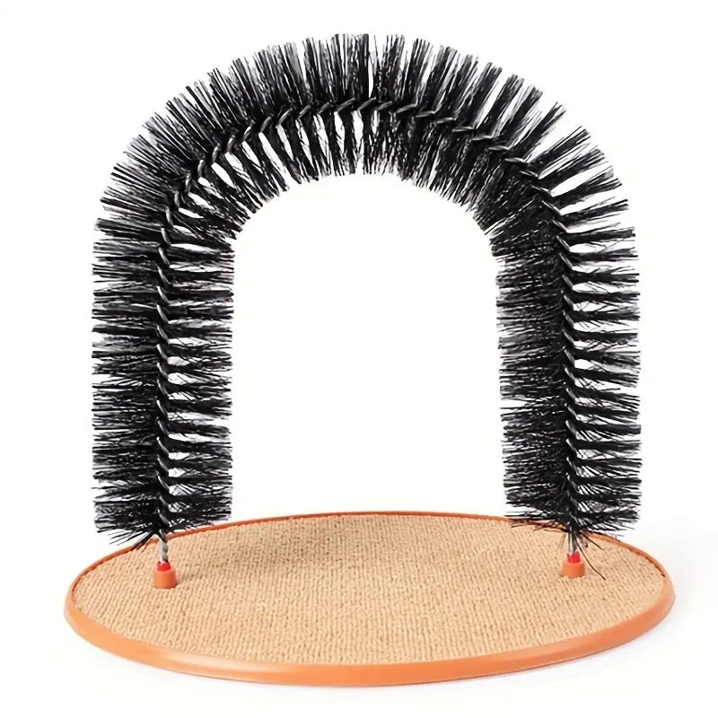 Interactive Cat Toy Arch with Self-Grooming & Massage Brush