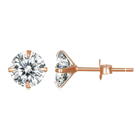 EternaGlow Platinum Stud Earrings