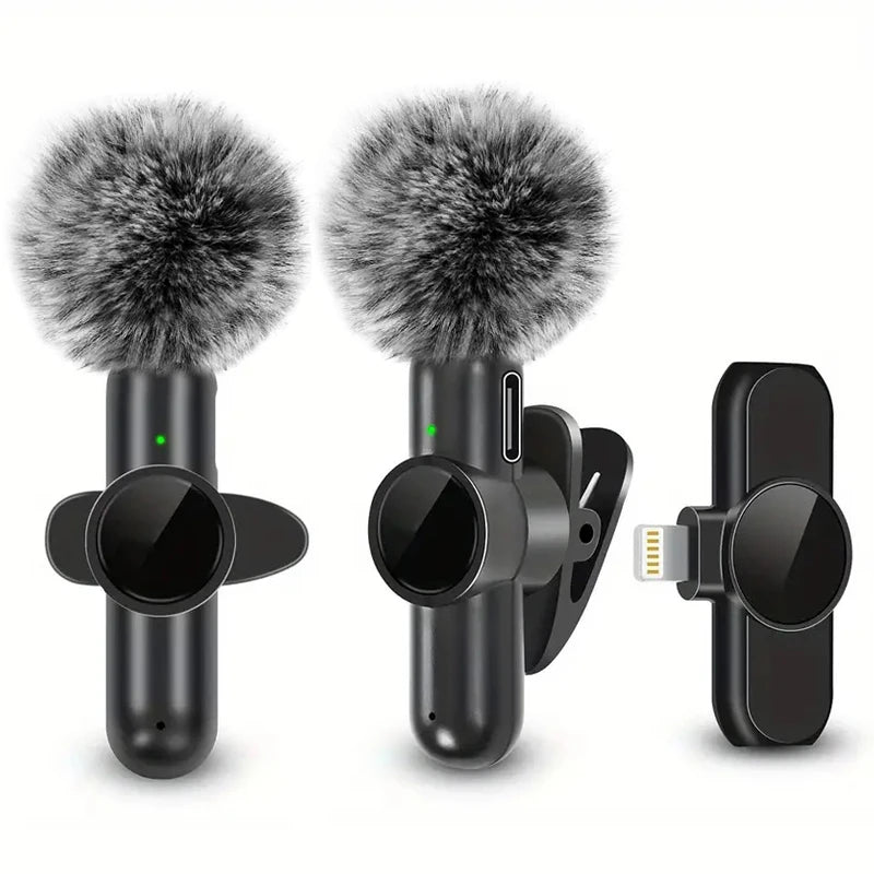 Wireless Lavalier Microphone – Portable Clip-on Mic for iPhone & Android