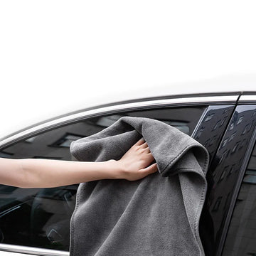 Premium Grey Microfiber Cleaning Towel