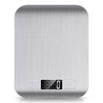 10kg Digital Kitchen Scale with Tare – Stainless Steel, LCD Display