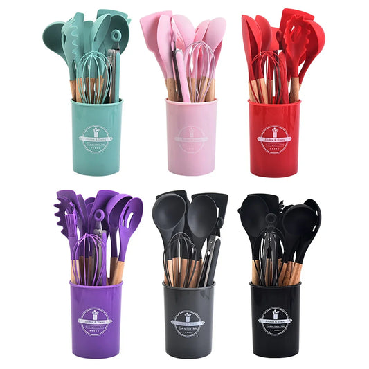 JANKNG 12-Piece Silicone Cooking Utensil Set