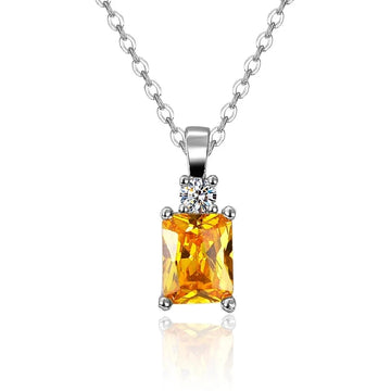 Citrine Silver Pendant