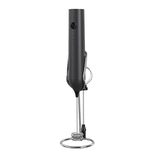 Electric Milk Frother – 3-Speed Rechargeable Foam Maker with Stand