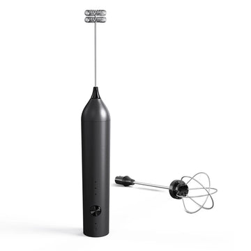 Electric Milk Frother – 3-Speed Rechargeable Foam Maker with Stand