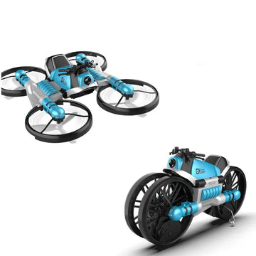 Flying Motorcycle Drone – 2-in-1 Land & Air Quadcopter with 480P Camera