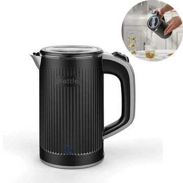 LUOUPHEI 0.8L Portable Electric Kettle – Stainless Steel, Auto Shut-Off, 600W