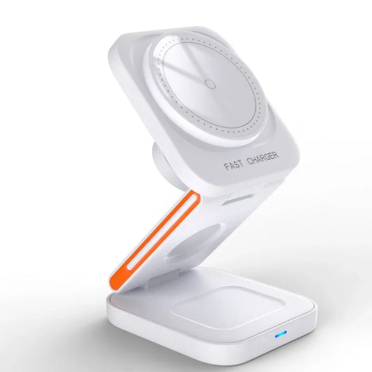 VIKEFON 3-in-1 Magnetic Wireless Charging Station