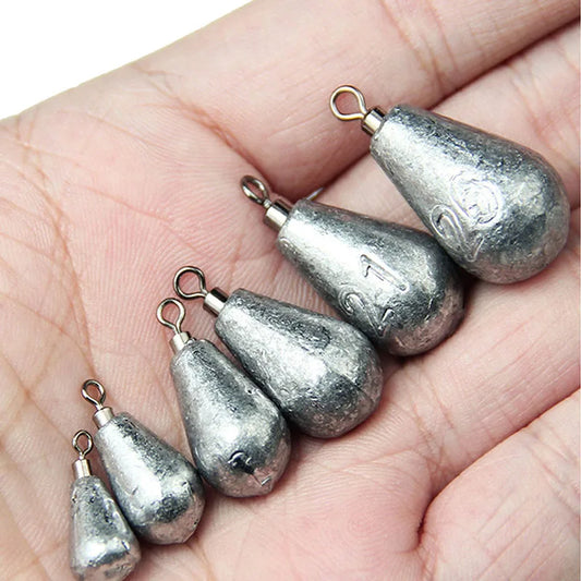 10pcs Lead Fishing Weights Sinkers Set