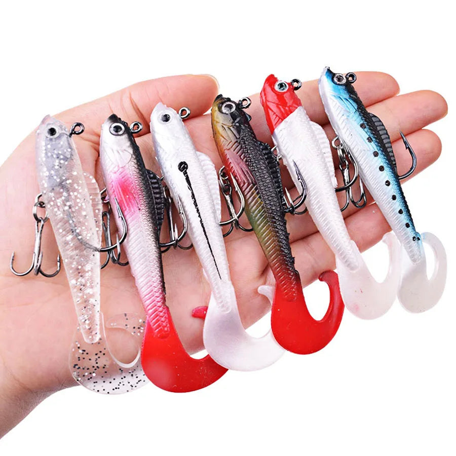 6PCS Soft Silicone Fishing Lures Set