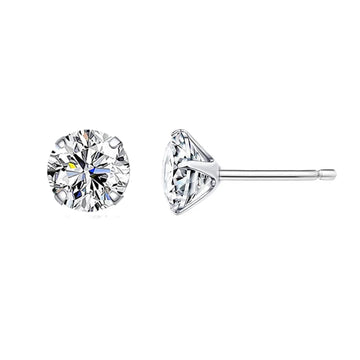 EternaGlow Platinum Stud Earrings