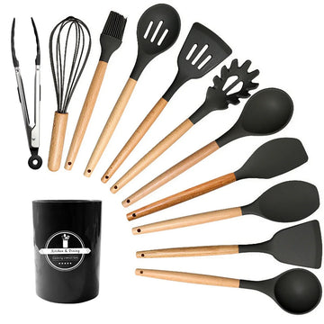 JANKNG 12-Piece Silicone Cooking Utensil Set