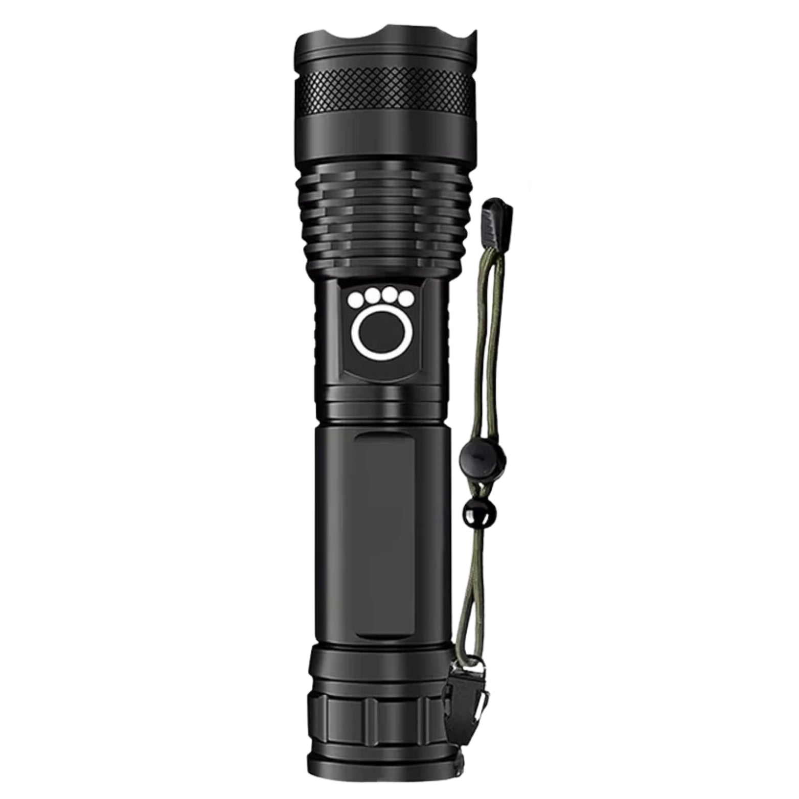 High-Power Rechargeable LED Torch with Zoom & 5 Modes