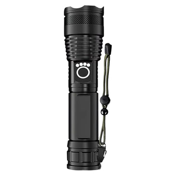 High-Power Rechargeable LED Torch with Zoom & 5 Modes